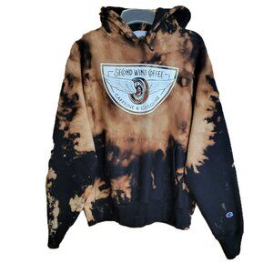 Champion Reverse Weave Bleach-Dye Hoodie Second Wind Coffee Caffeine & Gasoline